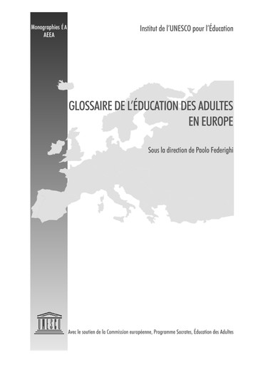 Glossaire de l education des adultes en Europe UNESCO Digital Library cover